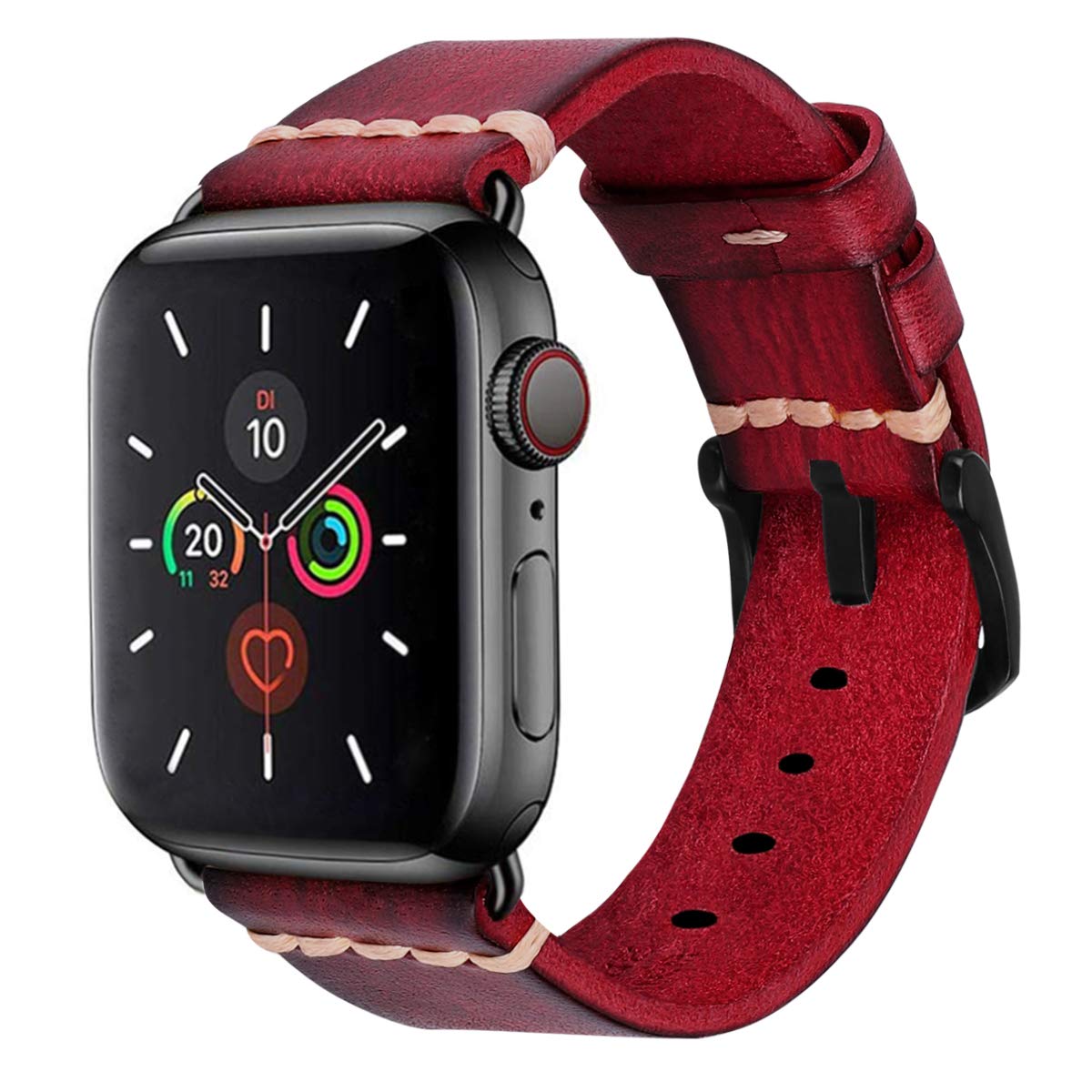 MroTechStraps Compatible with Apple Watch 49mm 45mm 44mm 42mm Strap Genuine Leather Bracelet Replacement for iWatch Series Ultra/8/7/6/5/4/3/2/1/SE Band for Men Women Antique Retro Vintage Straps
