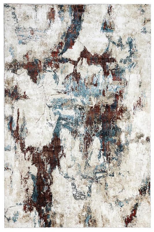 Image of 4 x 6 Feet Modern Carpet for Living Room | Non-Fade Soft Floor Rug for Hall & Bedroom | Easy Clean & Non-Slip Backing