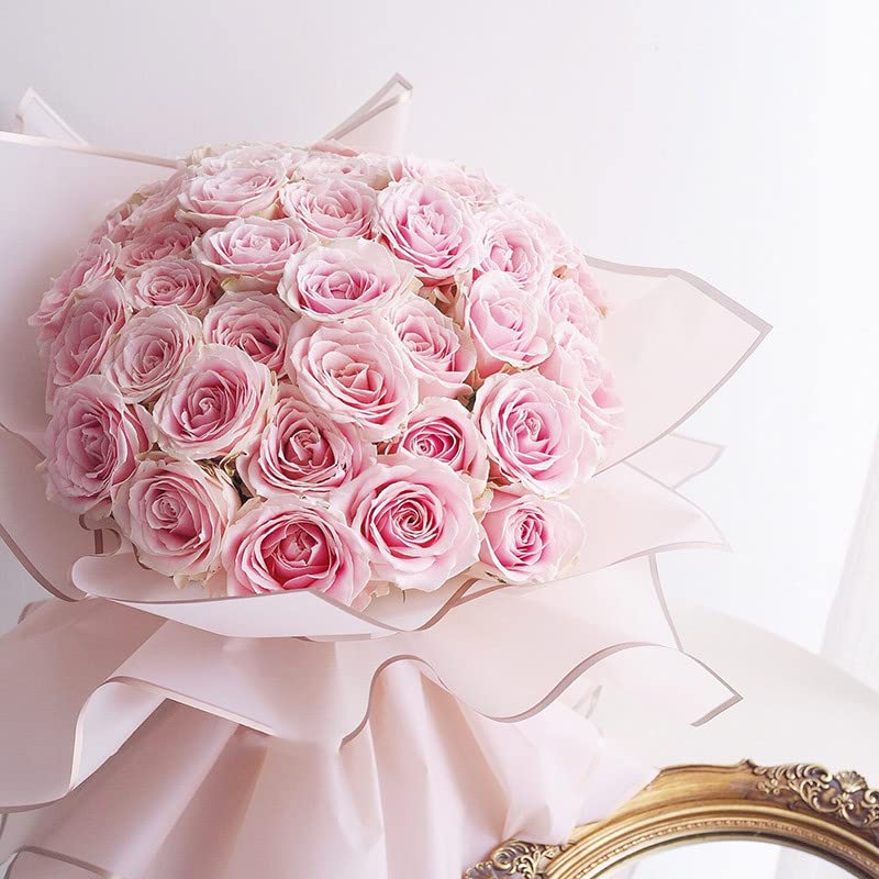 Papier Emballage Floral – 6 Feuilles De Papier Cadeau Beige Pour Femme – Carreaux De Fleurs Vintage – Anniversaire, Mariage, Fête Prénatale – Livré Avec Autocollants – Par Central 23