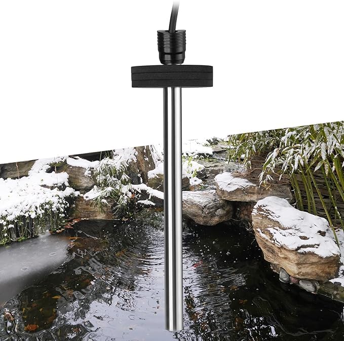 FEDOUR Teichheizung 300W- Eisfreihalter für Teiche, Koi-Teich,...