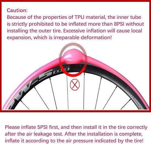 Miniatura 8 de RideNow 124 Pack Ultralight Bike Inner Tube 700 x 18-32  MTB27.529 inch x 1.9-2.5 TPU Inner Tubes with 456585mm Length French Valve Super Bike Light