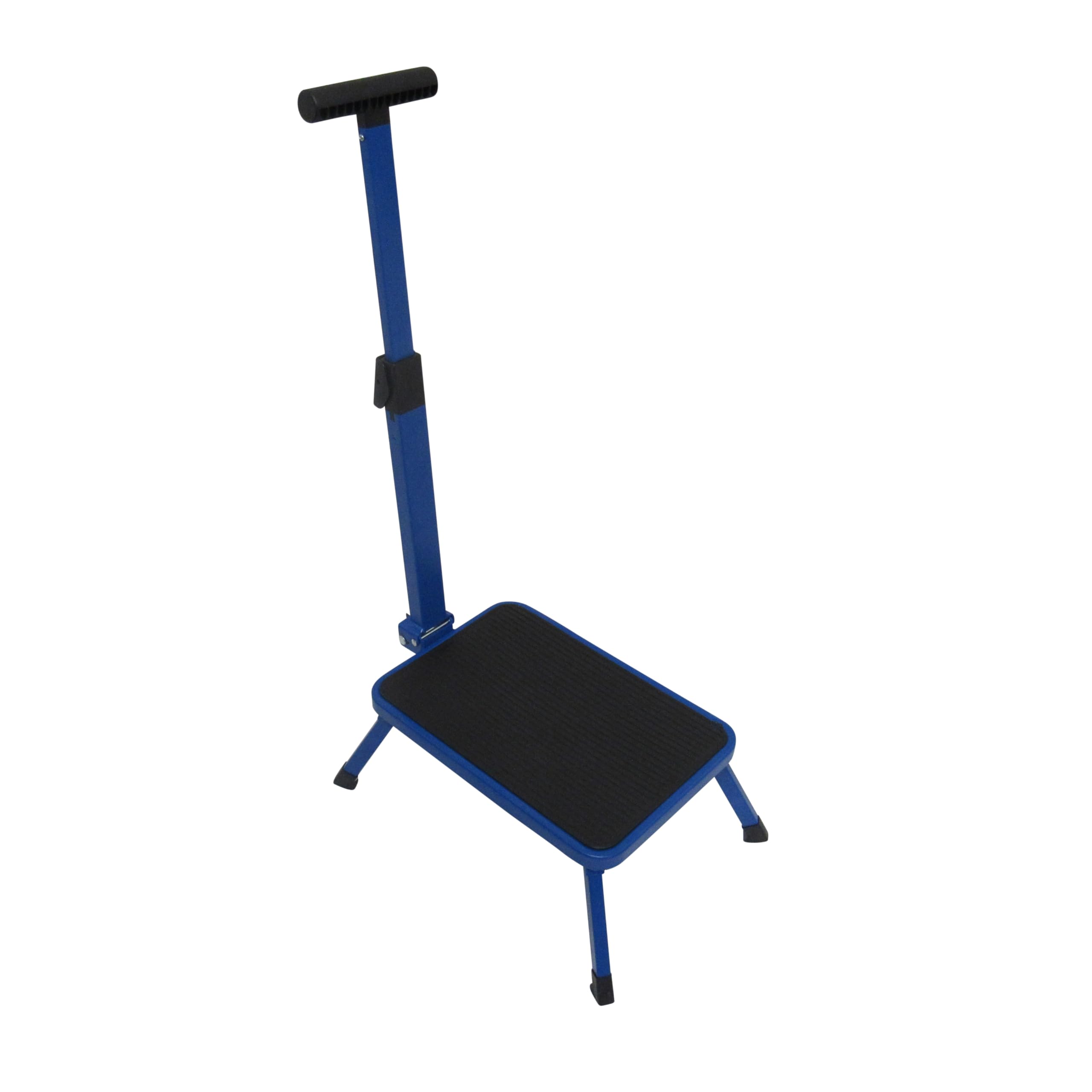 Single Folding Caravan Step with Support Handle (Non Slip Platform Motorhome)