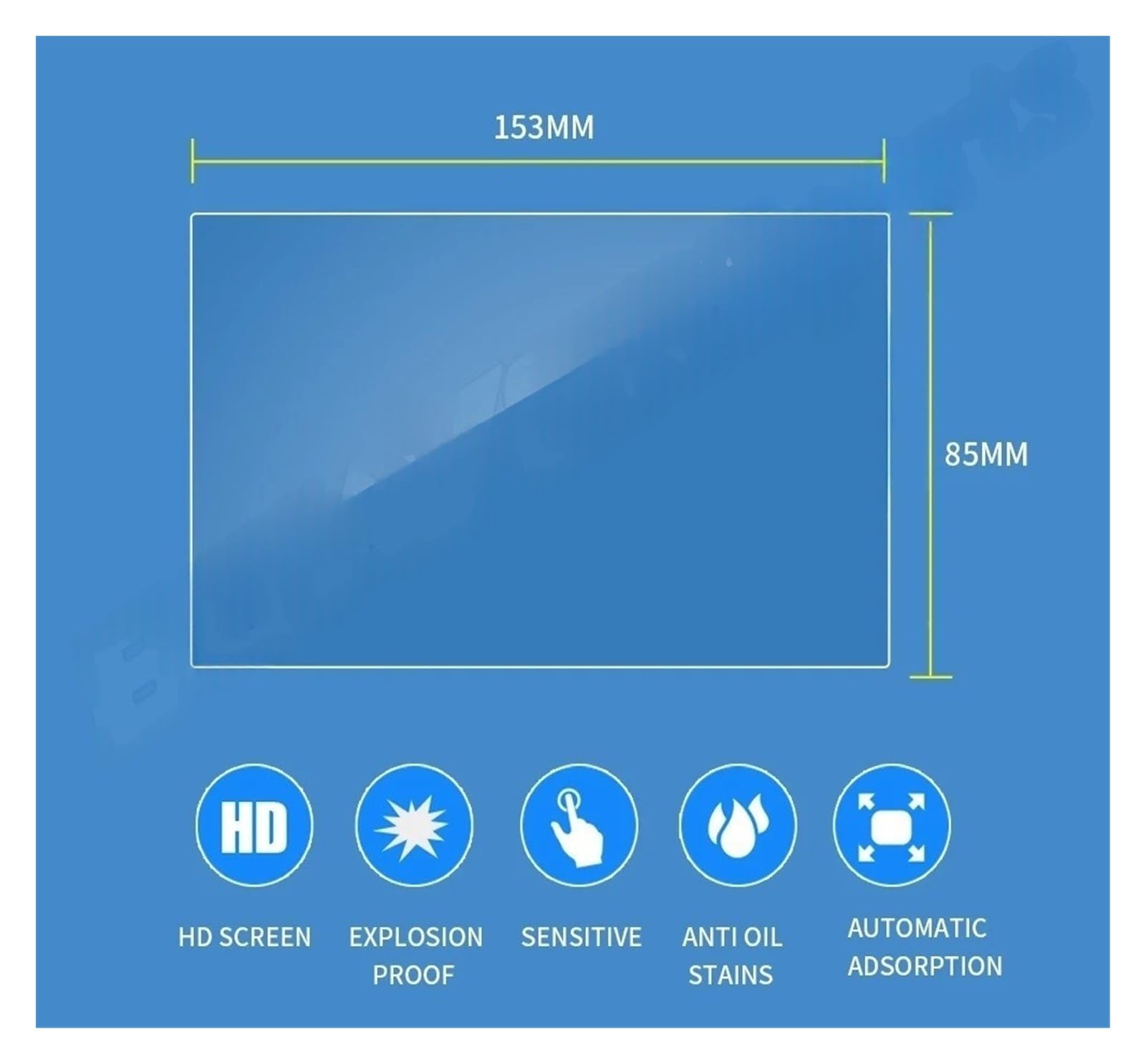 7" 8" 9" 10" 10,2" Universelle Displayschutzfolie Aus Gehärtetem Glas Für Tablet Ereader Ebook Auto GPS Navigation DVD Stereo Radio Instrumentenbrett Folie