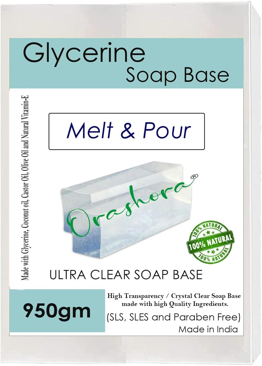 Karan Herbs Melt And Pour Clear Transparent Soap Base (Sls, Sles & Paraben-Free) - 950Gm