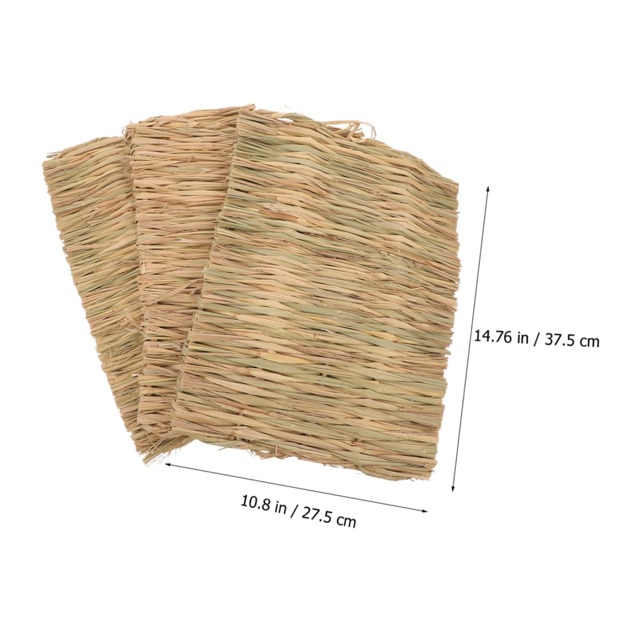 DOITOOL 5pièces Tapis Herbe pour Lapin Et Petits Animaux Tapis De Lit Tissé Herbe Naturelle pour Cochon Et Chinchillas
