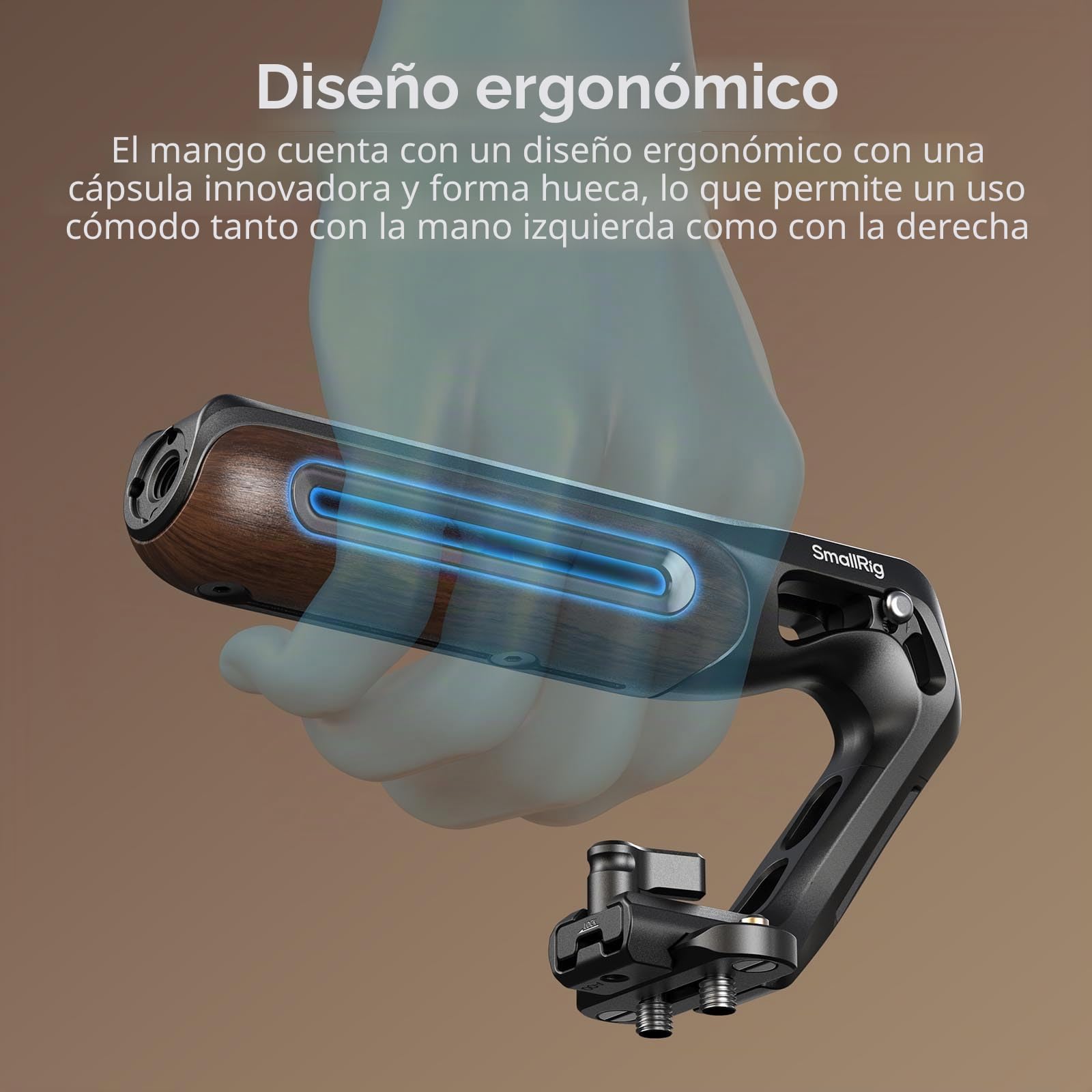 SMALLRIG Mango superior de madera con abrazadera OTAN 5251