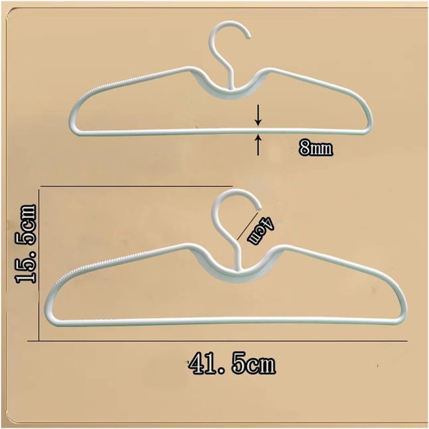 5/10/20pcs Coat Hanger Short Neck Hangers Anti-Slip Clothes Space Plastic White(10pcs)