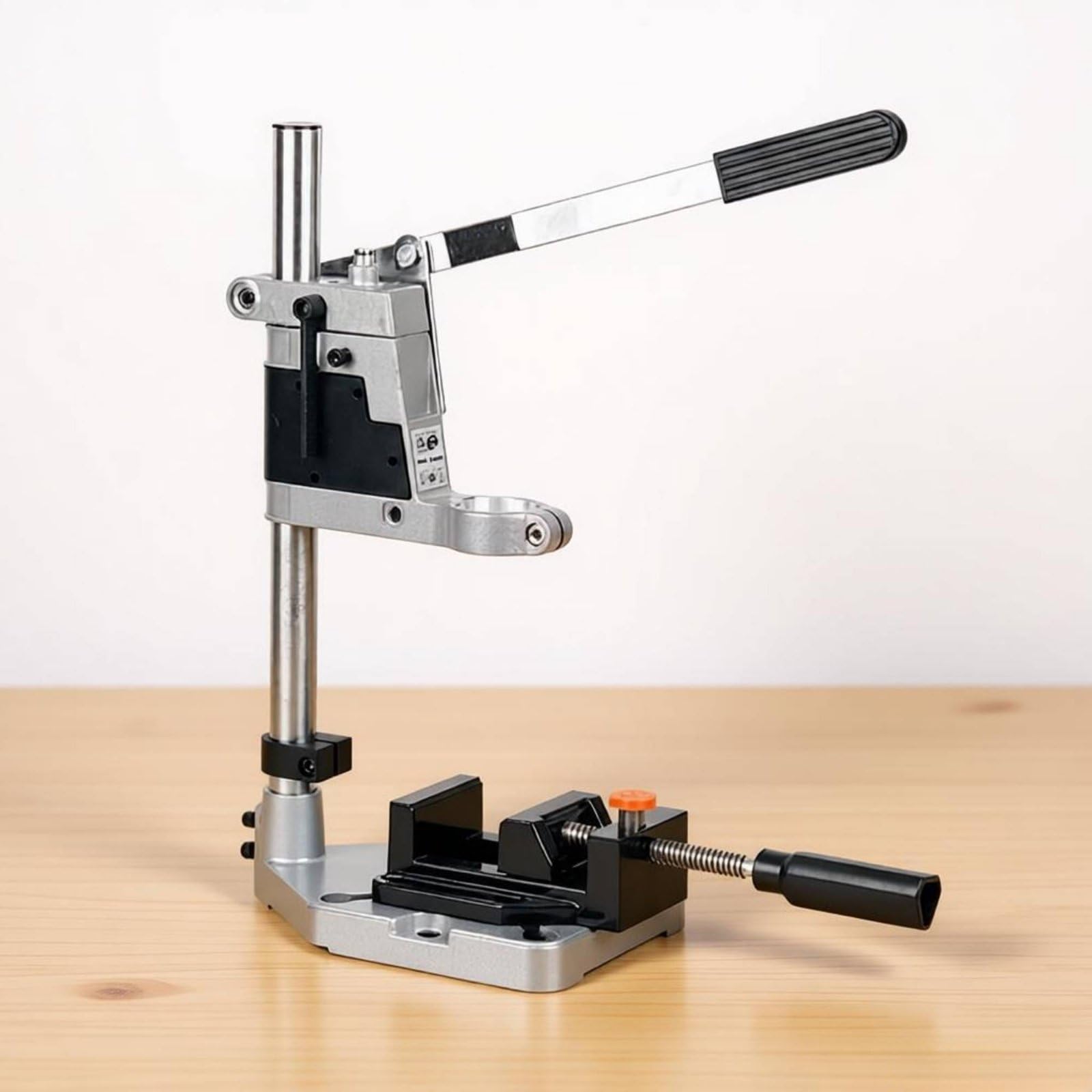 Colonna Trapano Manuale Compatto Supporto Trapano Regolabile Stabile per Casa, Double Hole Stand