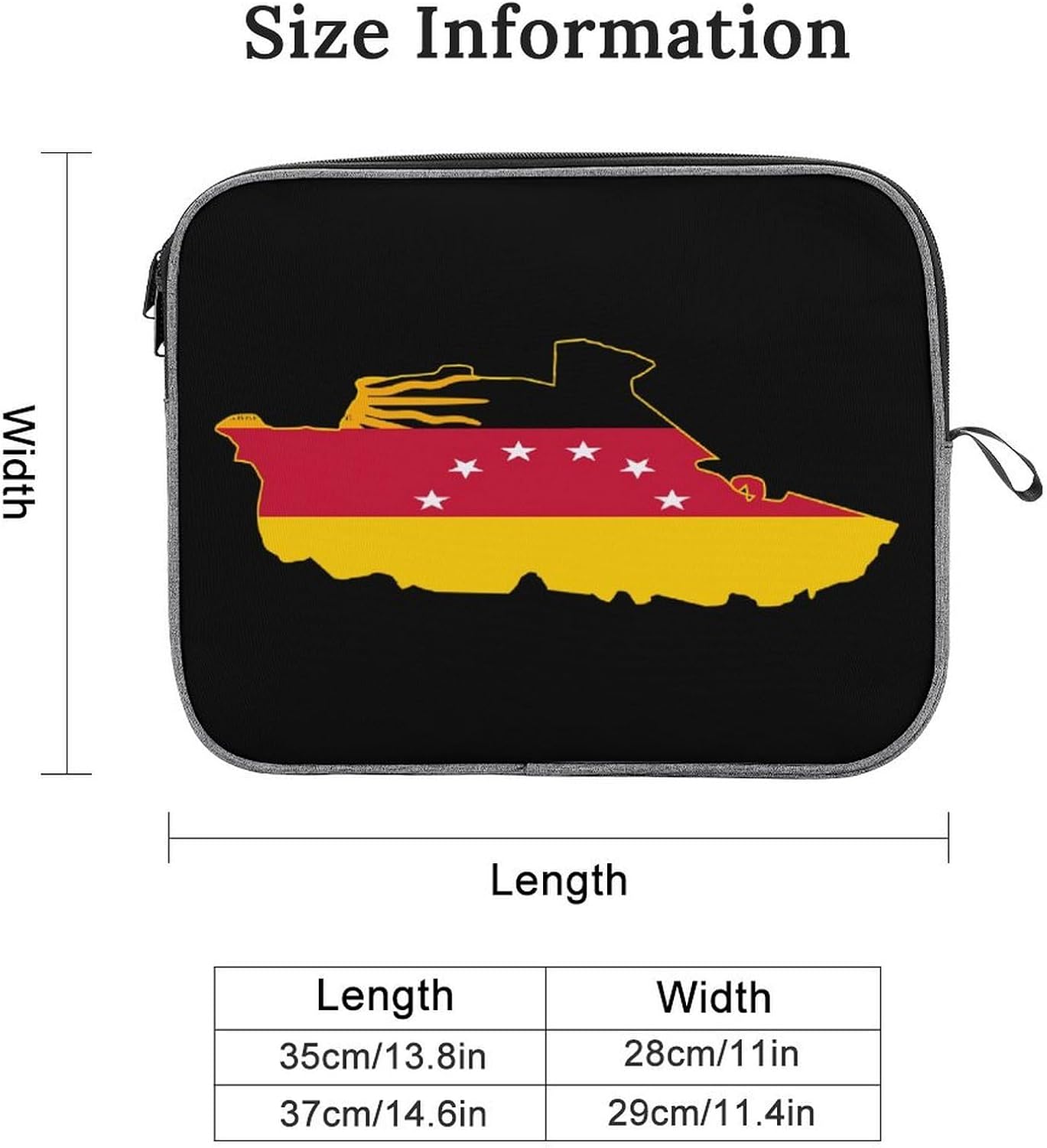 Flag Map of Miranda Funny Laptop Sleeve Case Briefcase Protective Carrying Cover for 13 14 Inches image 2