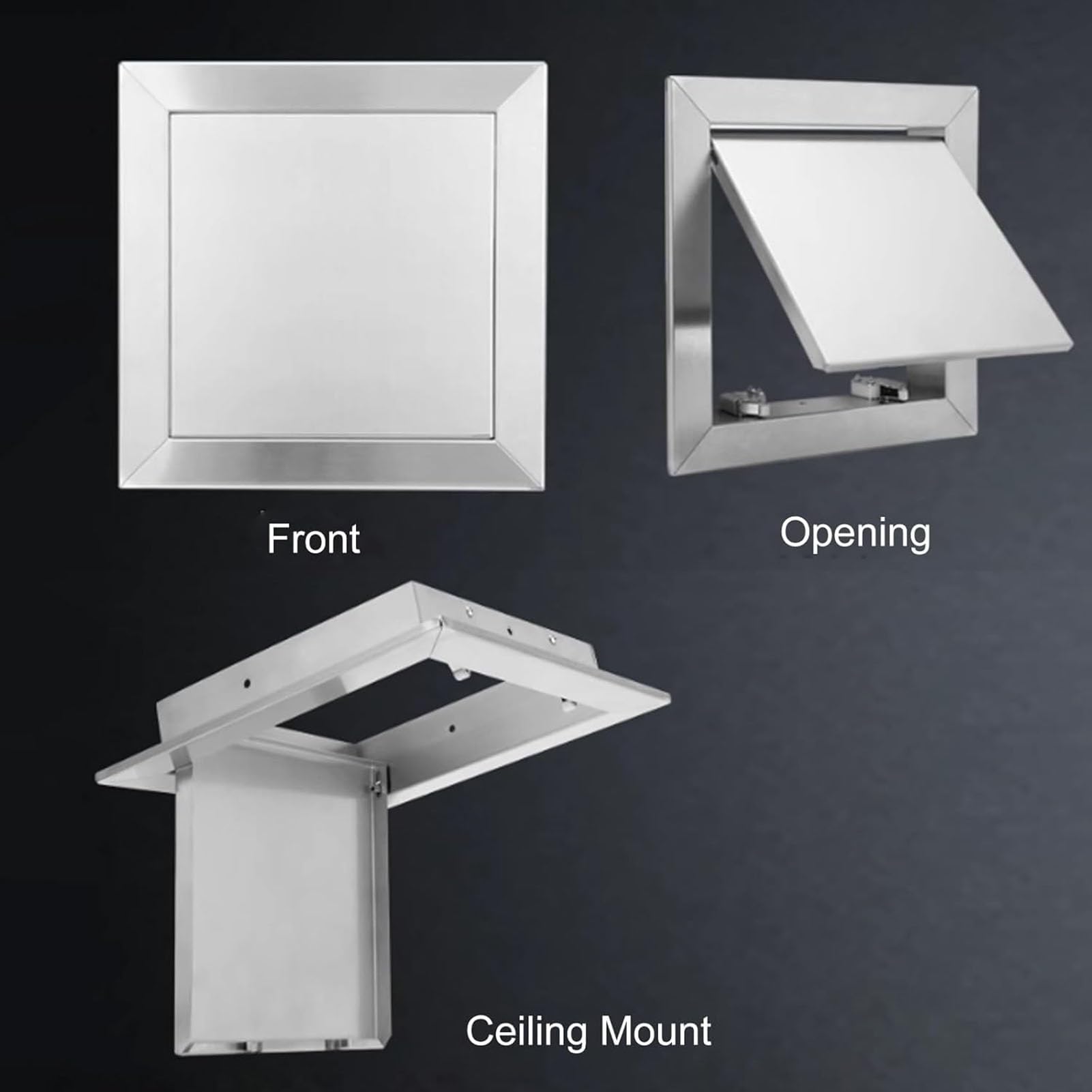 Sportello Ispezione Pannello Di Accesso In Acciaio Inossidabile Apribile A Pressione, Sportello Di Accesso Per Soffitto E Parete, Copertura Di Sportello Di Ispezione(20x20cm/7.9x7.9in)