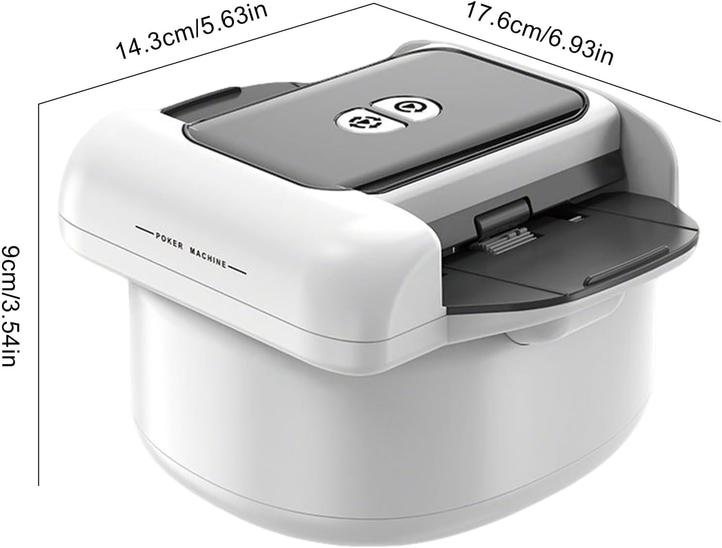 Máquina barajadora automática de tarjetas, portátil, recargable, modo doble, diseño compacto para el hogar, sala de juegos, viajes, reuniones familiares y fiestas