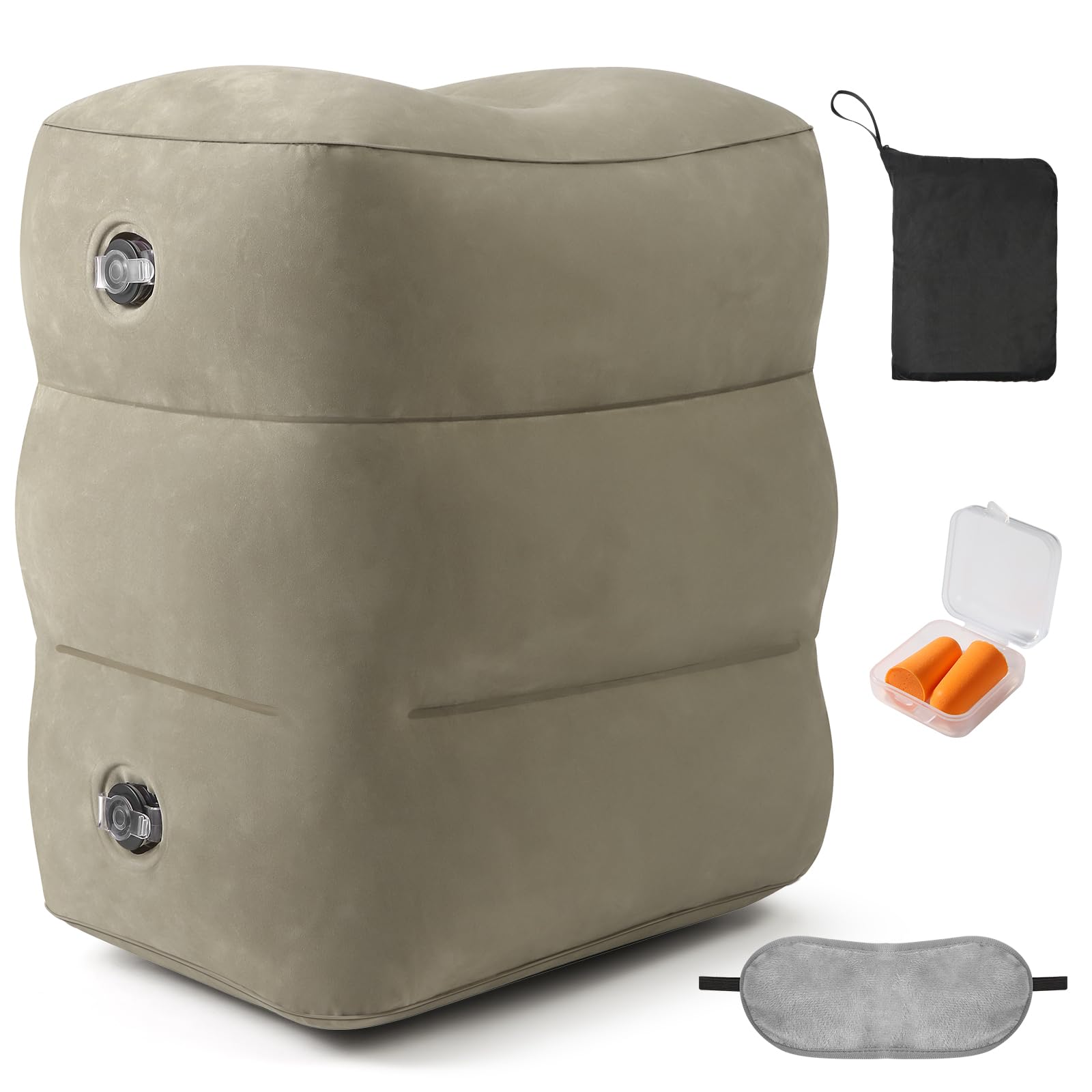 Eooqi Inflatable Travel Foot Rest Pillow