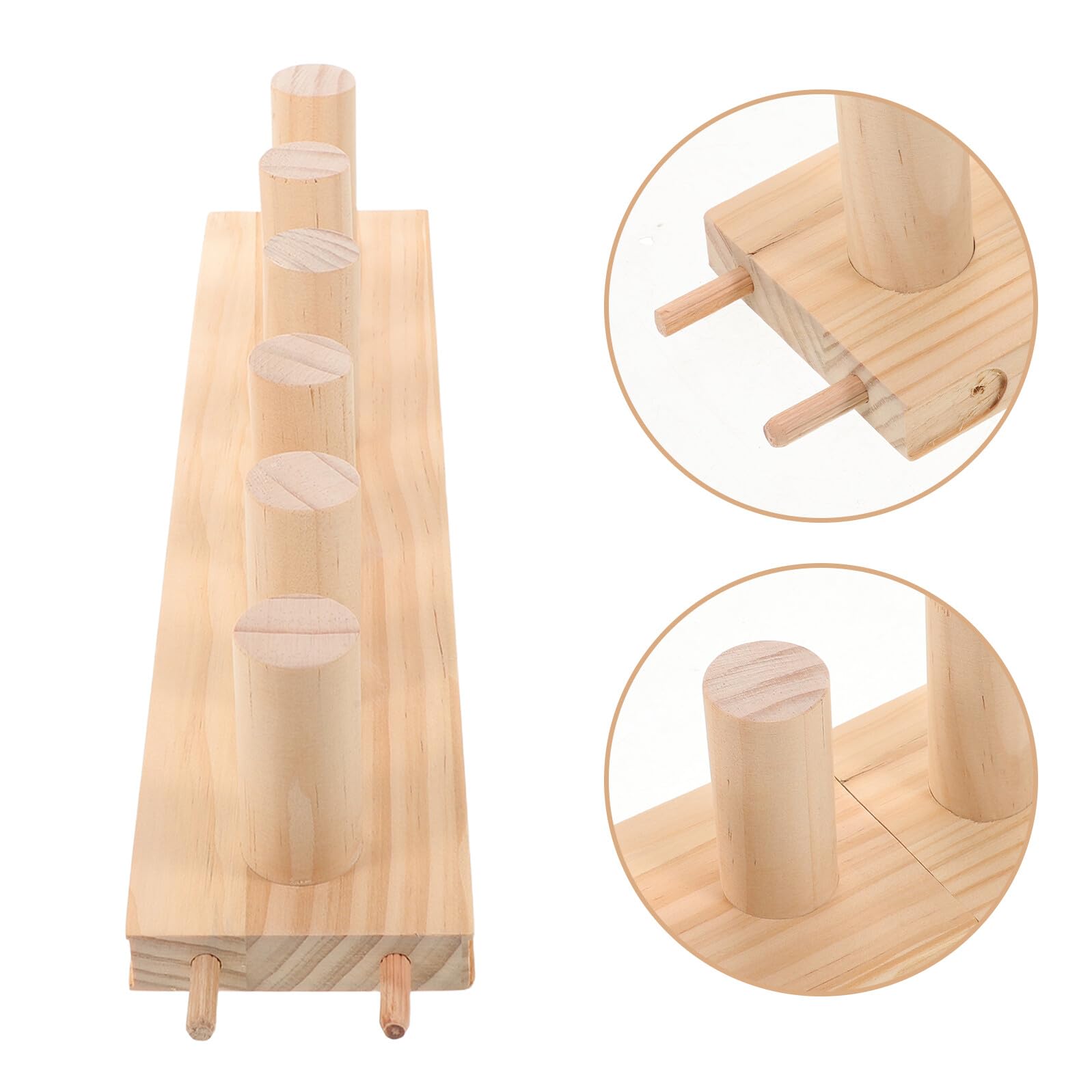 Métier à Tisser en Bois Modulable 4 Segments 33 X 7,1 X 7,1 Cm pour Couvertures en Laine Épaisse, Outil de Tricotage Manuel, Fournitures Artisanales pour Tissage et Confection