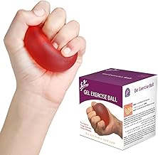 Flamingo Gel Exercise Ball for Hand, Grip Muscle Strengthening,Stress Relief, Arthritis, Finger, Wrist, Carpal Tunnel & Pain Relief | Color-Medium-Red | Size-Universal |