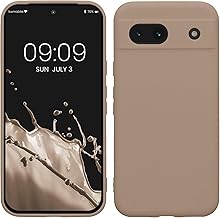 kwmobile Mobile Phone Case Compatible with Google Pixel 8a Case - Mobile Phone Case Made of Soft Silicone in Cream