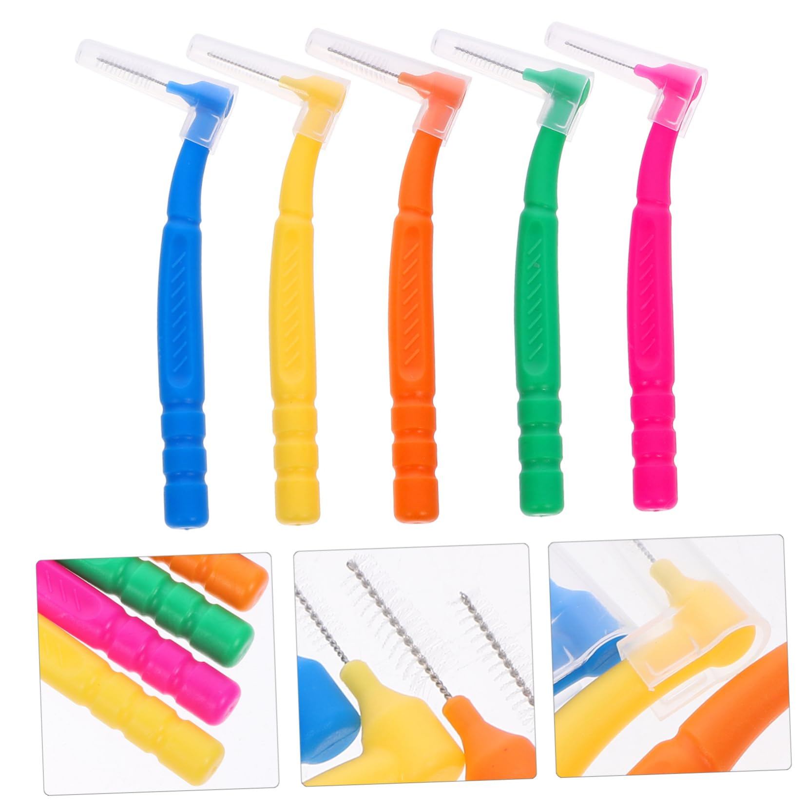 Healvian 250 Piezas Cepillo Interdental Cepillo De De Goma Herramientas De Limpieza De Cepillo De Limpieza Cepillos Interdentales Entre Plástico