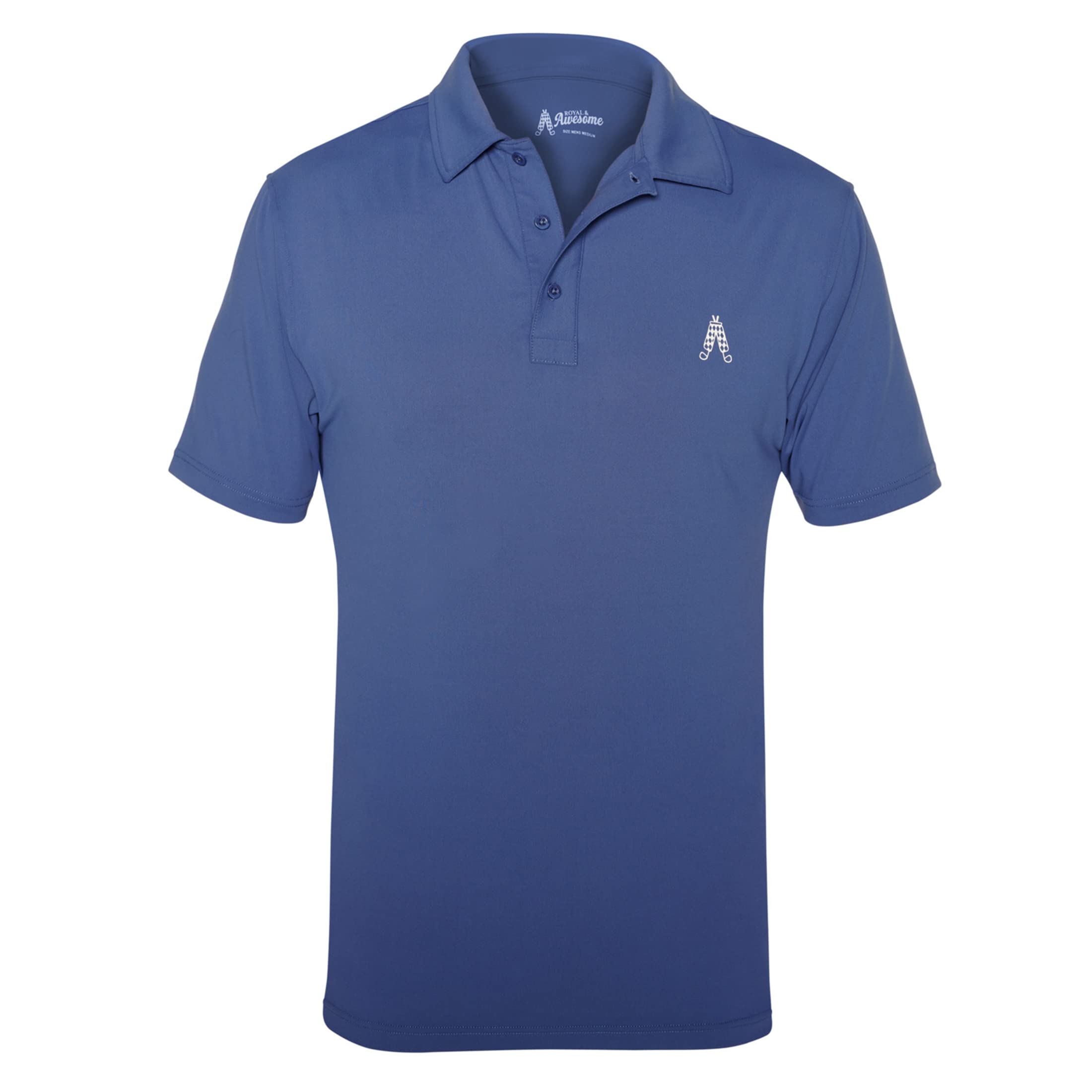 Royal & Awesome American Flag Golf Shirt, Patriotic Golf Shirt, USA Golf Shirts