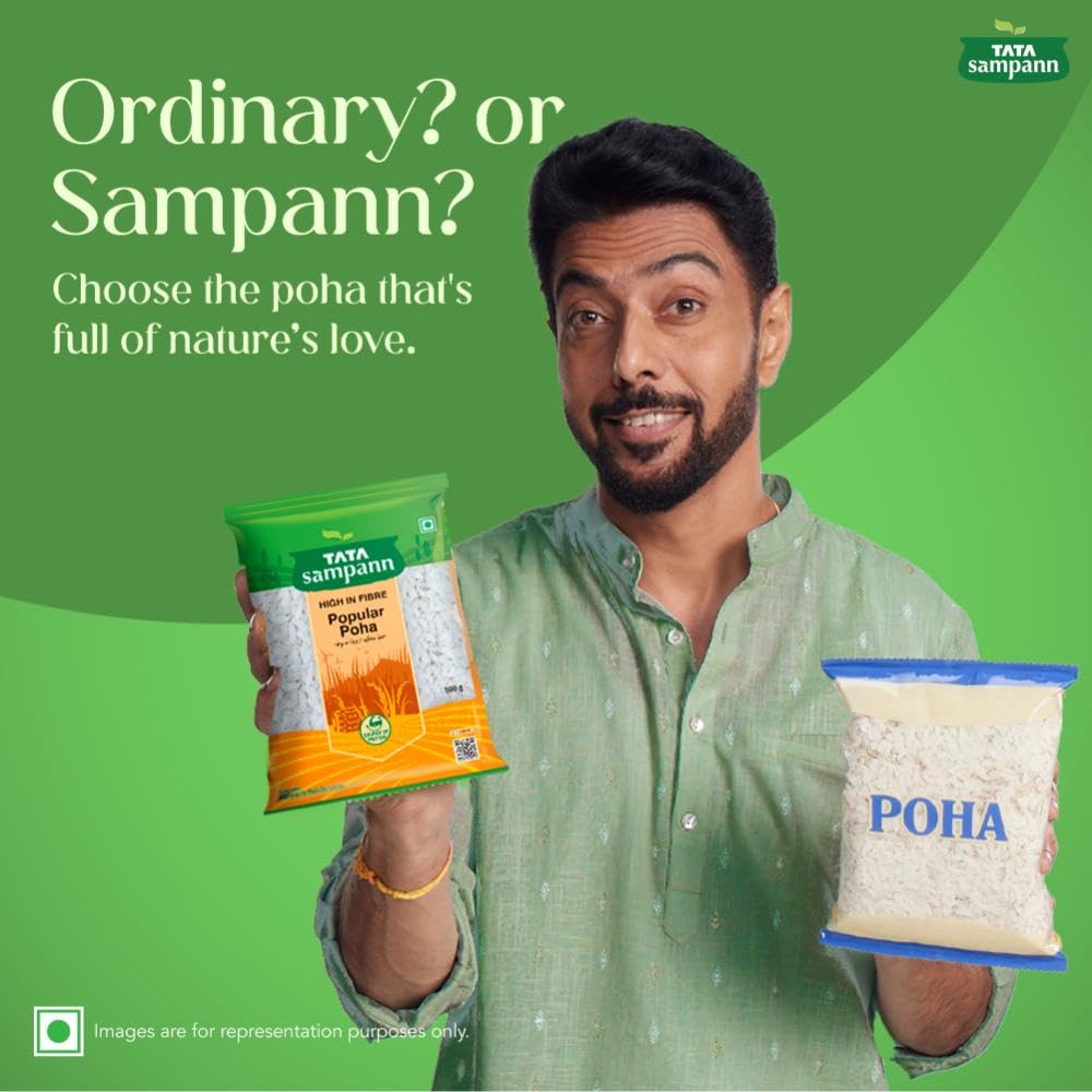 Tata Sampann, High in Fibre Popular Poha(Thick), 500g - Image 6 thumbnail