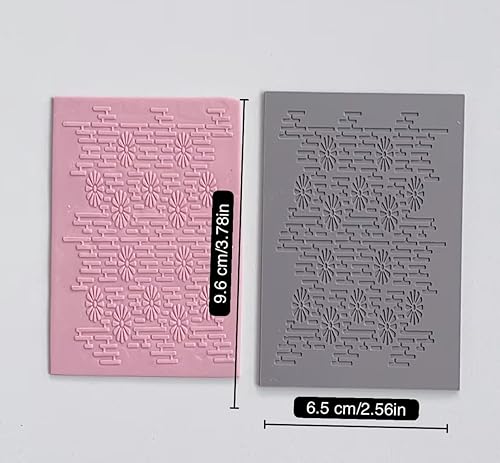 Miniatura 7 de GYYCBXM Juego de 7 almohadillas de textura en relieve para arcilla polimérica, compatible con cortadores de arcilla y herramientas de rodamiento,