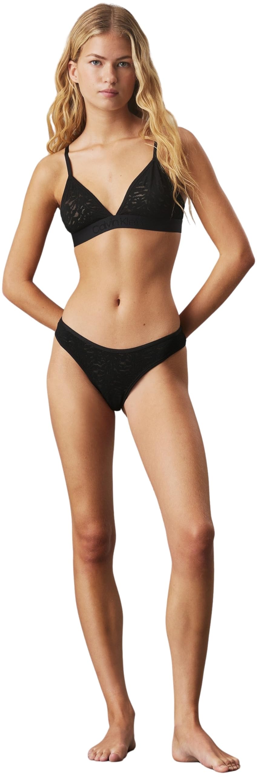 Calvin Klein Sujetador Tipo Bralette Mujer Unlined Triangle elástico