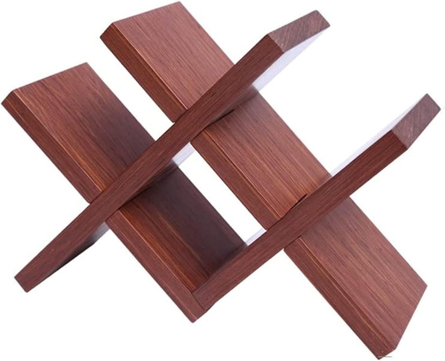 Wine Rack Wooden 4 Bottles Countertop Free Standing Wine Bottle Holder Home Decor (Size:24 * 12 * 33cm) (Color : #2)