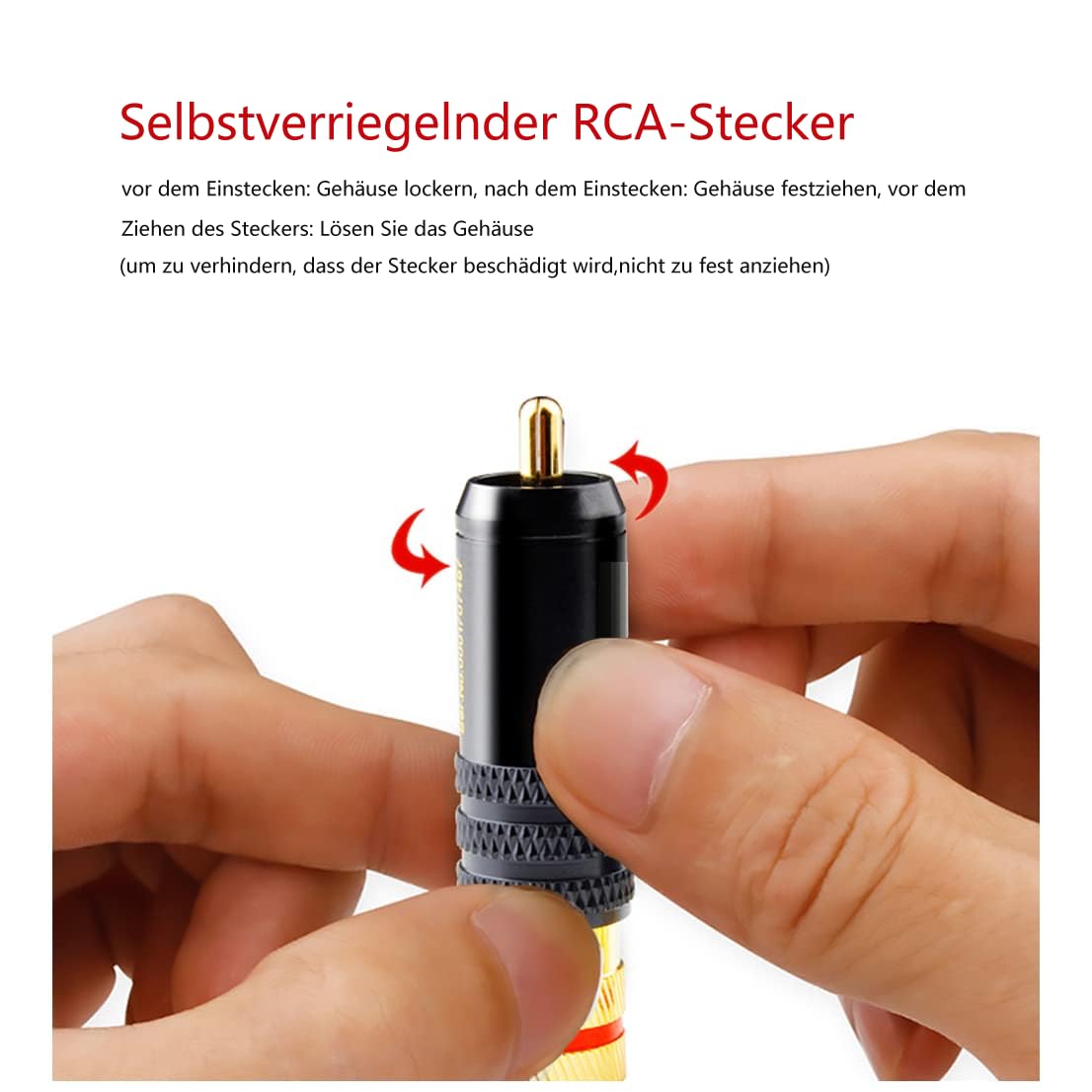 Cavo audio RCA 3,5, jack da 3,5 mm su 2 stereo con alloggiamento in metallo e connettore RCA placcato oro 24 K per MP3, tablet, altoparlanti, Hdtv -1,5 m