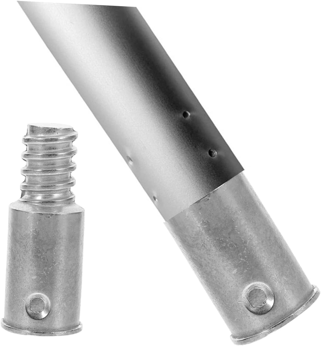2Pcs Metal Threaded Handle Tips for Broom Pole Replacement Durable Adapter for Mop Brush American Thread Design for Secure Connection Easy Installation for Home