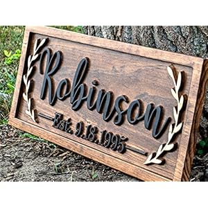 Last Name Sign Wood Wall Decor Nursery Name Sign Baby Name Sign Family Name Sign Wooden Porch Sign Front Door Sign Personalized Wedding Gift Wedding Decor Bridal Shower Decor