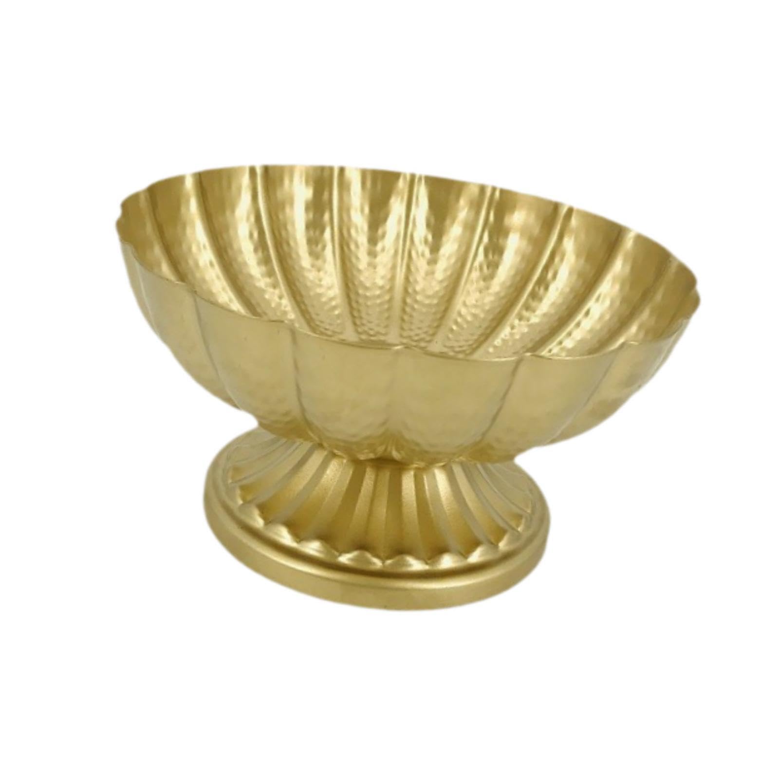 QIXCXAZ Elegant Decorative Flower Pot French Urn Planter Unique Small Centerpiece For Events And Gatherings Is Excellents Home Decoration Multi, Light Gold, 18cm