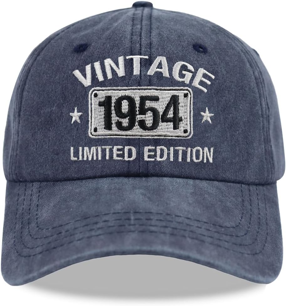 Vintage 1954 1953 1952 1951 1950 1949 1948 1947 1946 1945 Limited Edition Adjustable Embroidered Baseball Cap