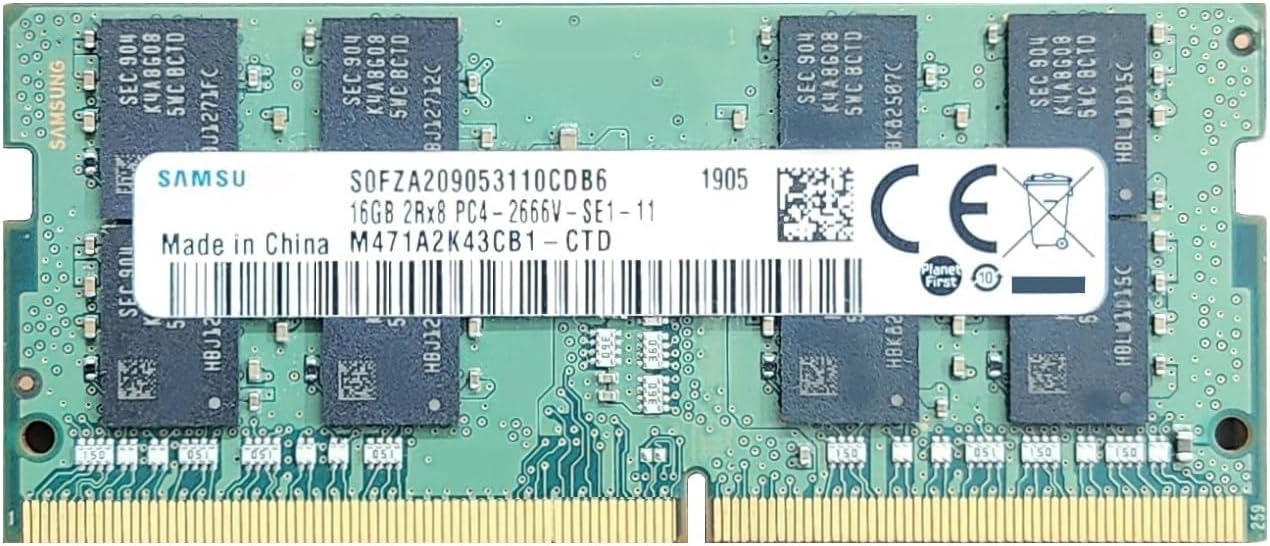 16GB DDR4 PC4-21300, 2666MHZ, Laptop 260 PIN SODIMM, 1.2V, CL 19 Compatible with Samsug Memory Module (3 Year Warranty)