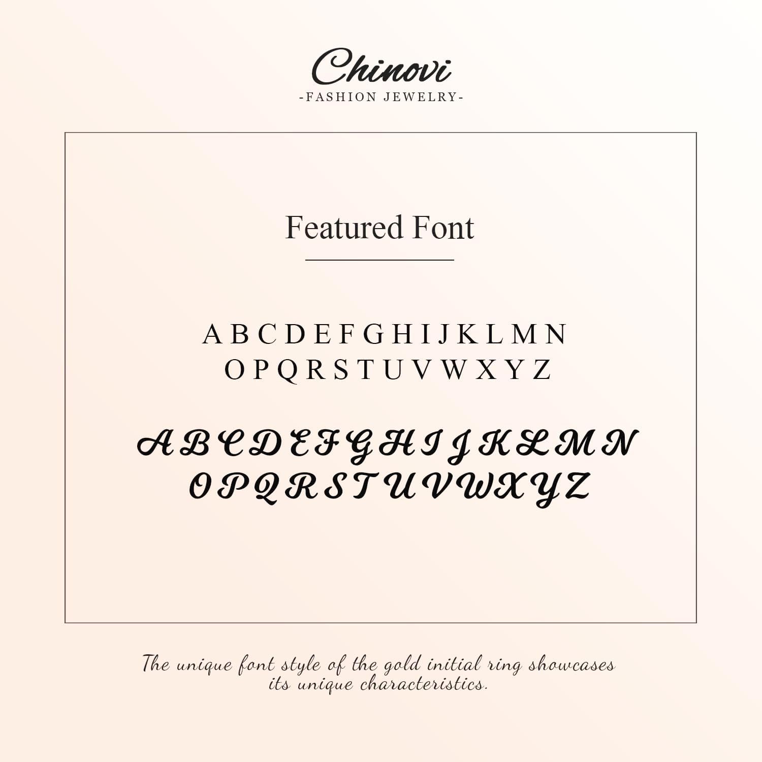 Initial Ring 14K Gold Plated Initial Rings for Women Chunky Gold Rings Adjustable Letter Ring Stackable Signet Chunky Rings Alphabet Letter Rings - Image 3