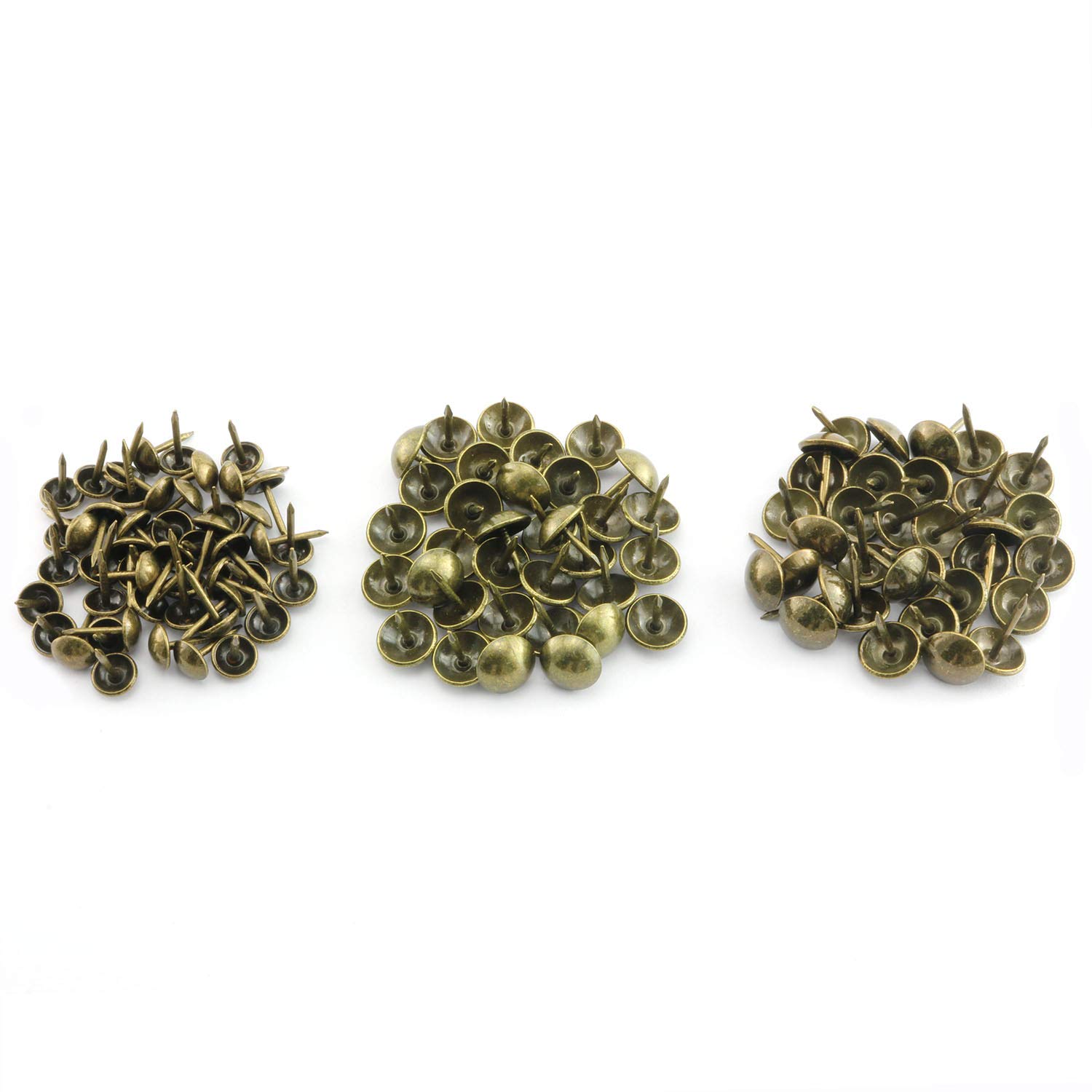 RuiLing 100pcs Bronze Upholstery Nail Antique Round Head Pushpin Furniture Nails Sofa Decorative Tack Stud 11x13mm 4