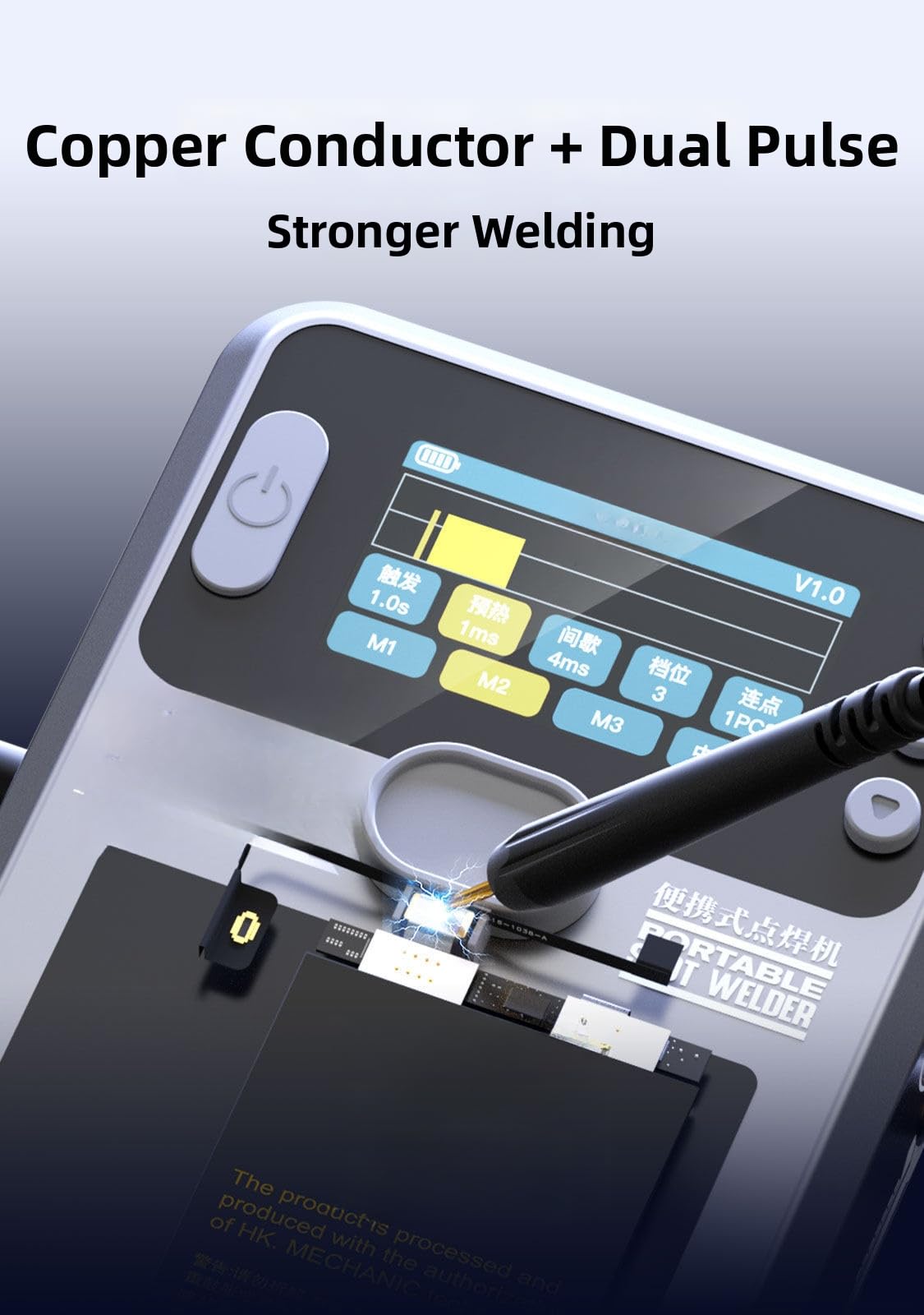 PN360 Handheld Spot pour welder Dual pour pulse Phone pour battery
