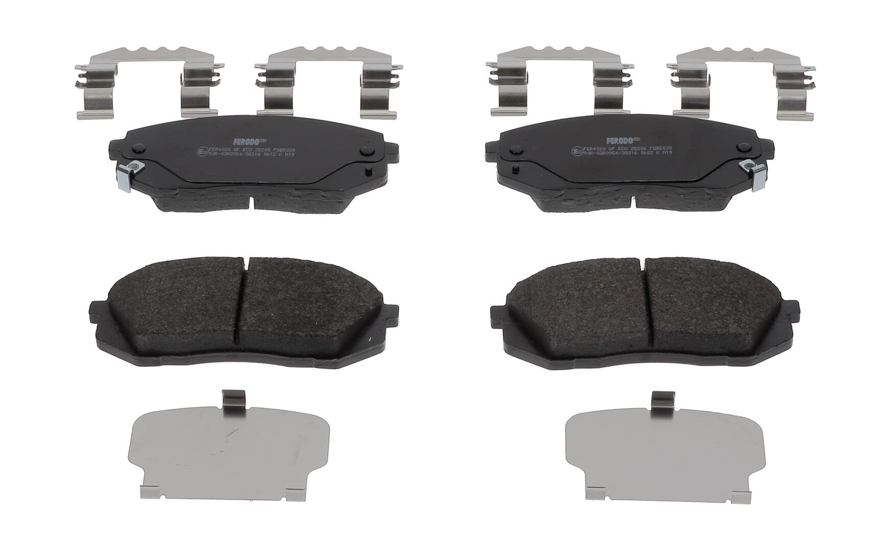 FERODO Kit pastiglie freni con segnalatore acustico usura con accessori FDB5039 Compatibilità con HYUNDAI Tucson TL, TLE, KIA Sportage QL, QLE | Compatibile con: HYUNDAI KONA