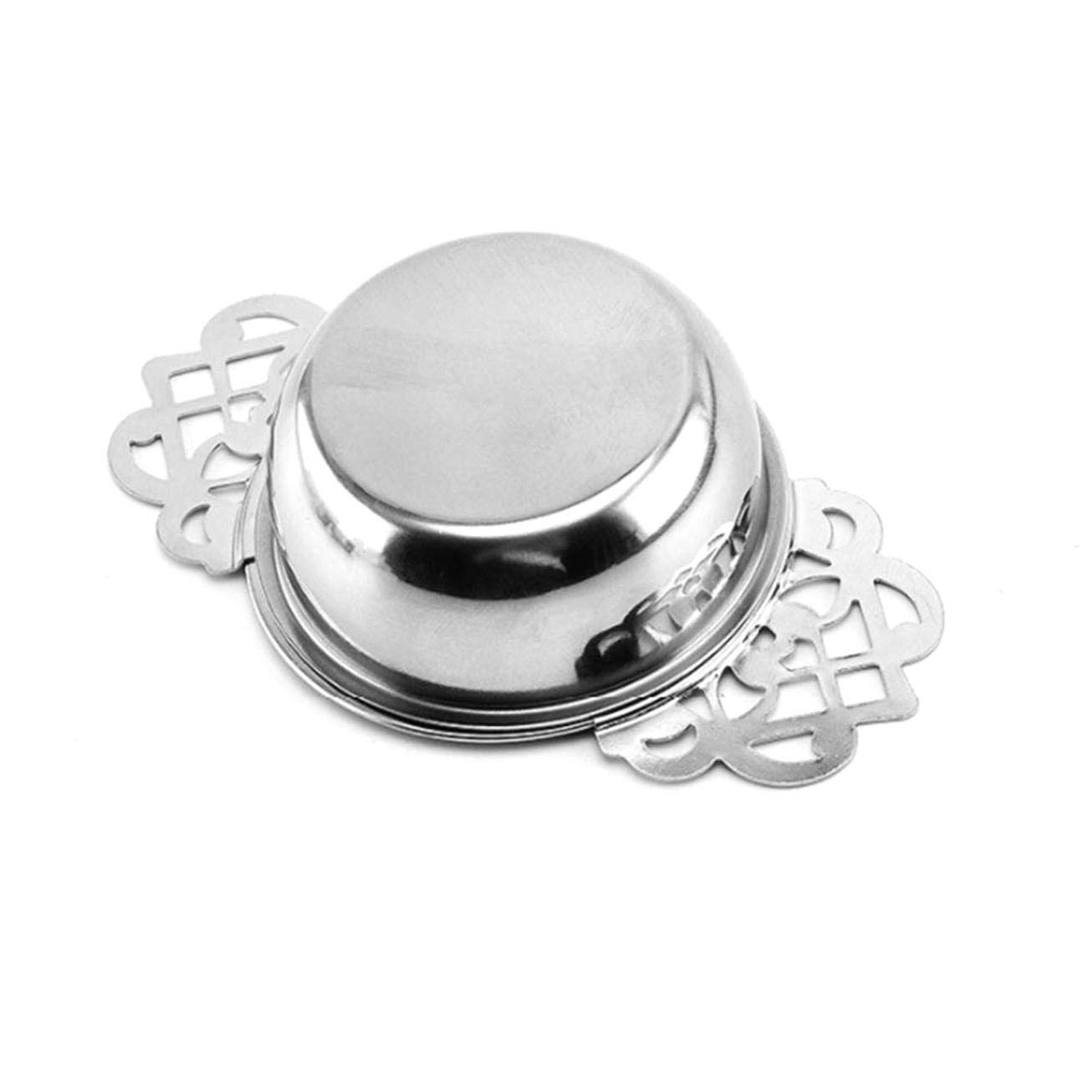 iMiMi Tea Strainers Loose Leaf Tea Strainers Filter Stainless Steel with Drip Bowls(Silver)