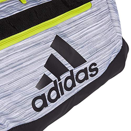 adidas Defender 4 Medium Duffel Bag, Looper White/Black/Acid Yellow