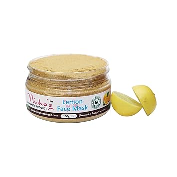 Nishas Handmade Lemon Skin Face Oiliness Mask Liquid for Glowing Skin | (100Gm) (Multi-colored)(Pack Of 1)