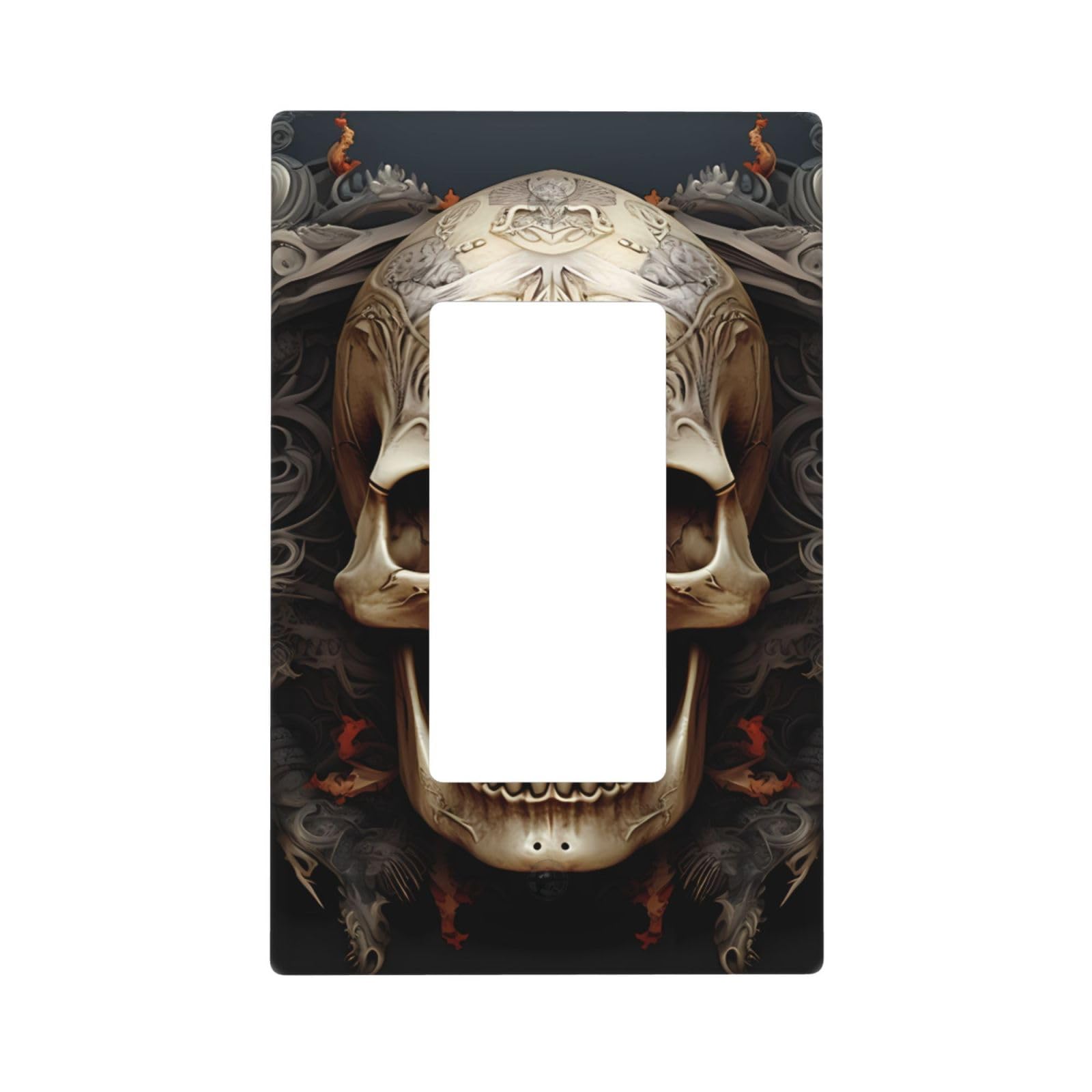 Kloph Style M Decorator Wall Plate 1 Gang Light Switch Covers Decorator Receptacle Outlet Covers Skulls Wall Plates For Electrical Outlets Plug Cover Single Rocker Switch Plates