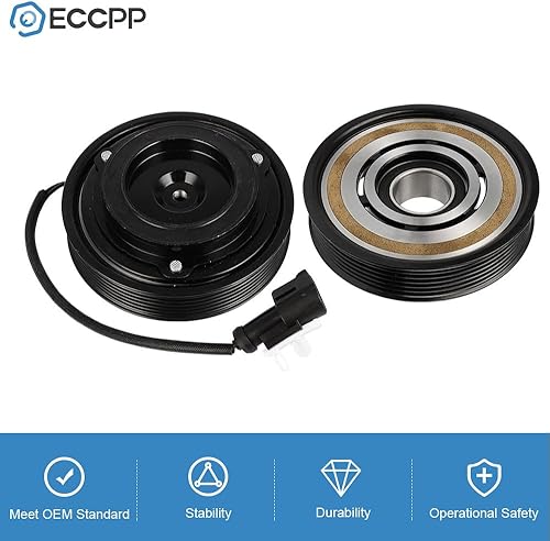 Vista 17 de ECCPP Embrague del compresor del A/C 1997-2001 apto para Ford E-150 E-250 E-350 E-450 AC Compresor Embrague Kit de Ensamblaje de Embrague Conjunto