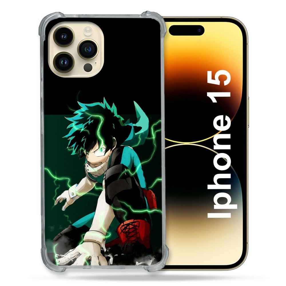 Cokitec Reinforced Case for iPhone 15 (6.1) Manga My Hero Academia Deku