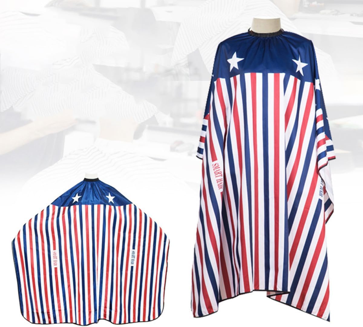 Hair Styling Cape for Salon and Home Use, Easy to Maintain Fabric Hair Cutting Apron Protecting Clients Clothing with Umbrella Shape Design