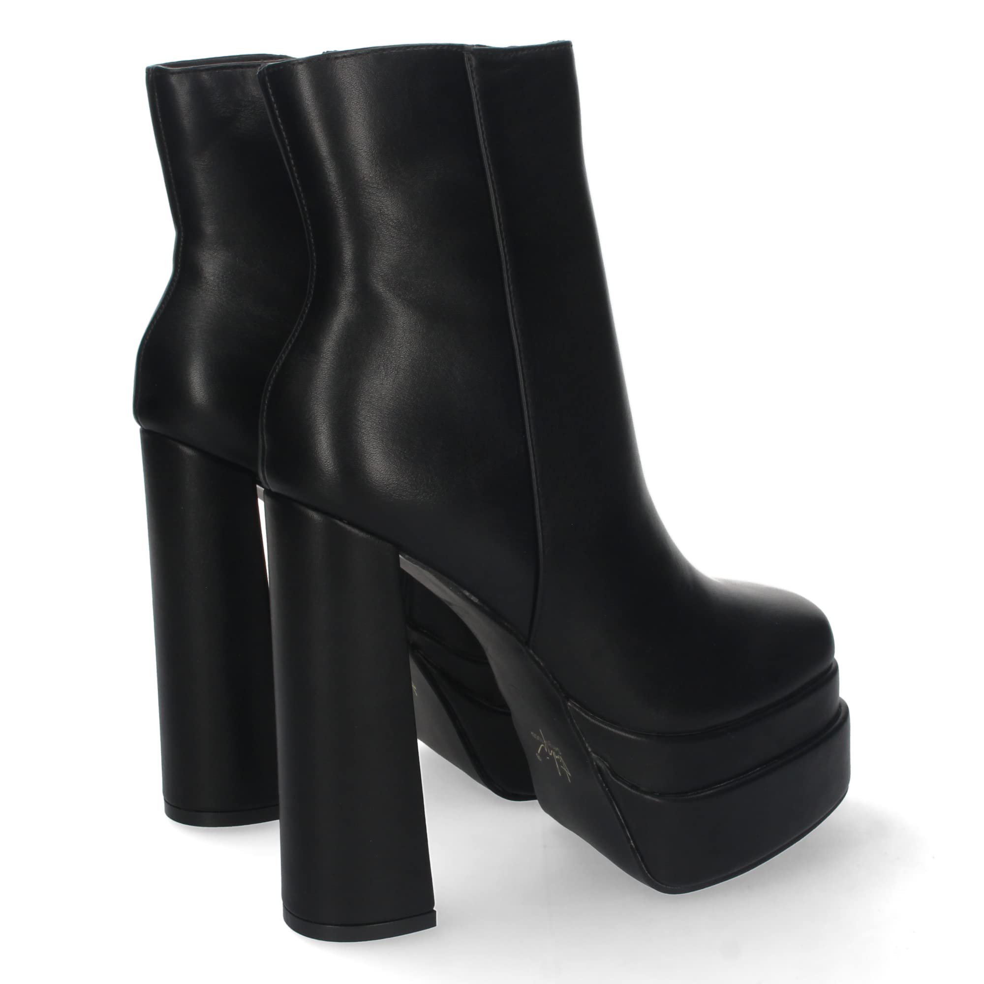 shoes&blues.es Botin de Mujer, con Tacon Alto y Plataforma, Comodas, con Estampado Liso, y Cierre de Cremallera 2022