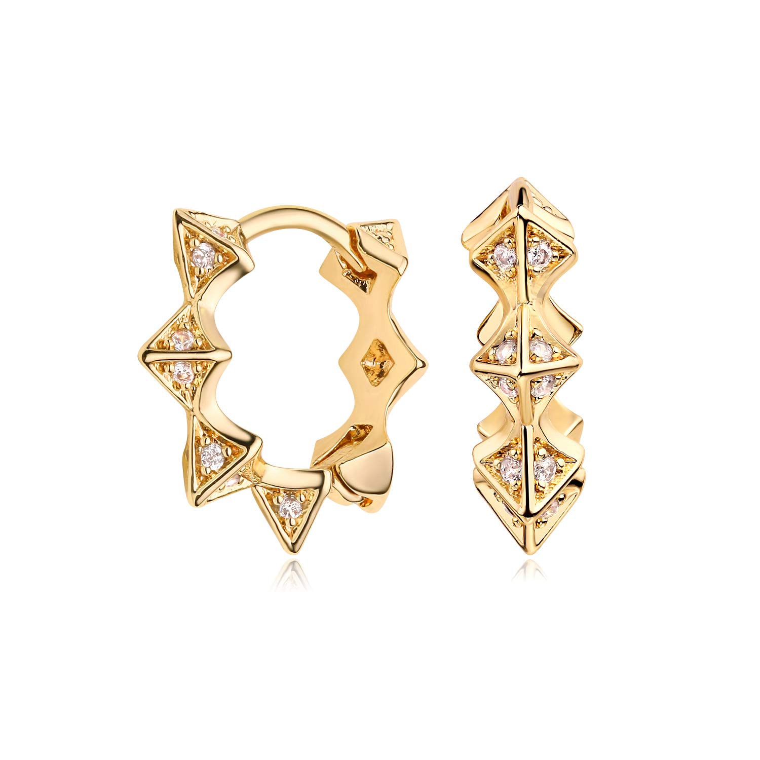 MYEARSWomen Earrings Gold Huggie Hoop 14K Small Simple Hypoallergenic Everyday Jewelry