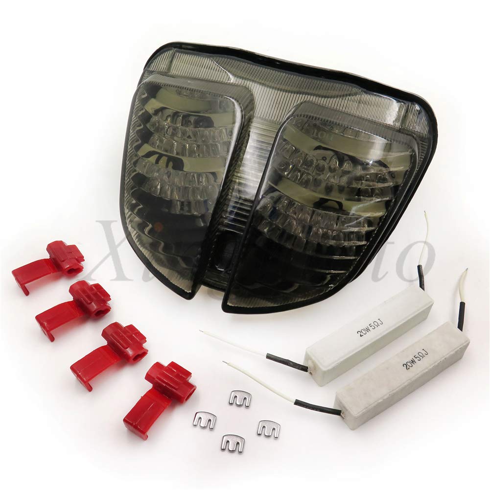 Luz trasera de freno compatible con 2006 2007 Compatible con Suzuki GSXR 600 GSX-R600 750 GSX-R750 Ahumado