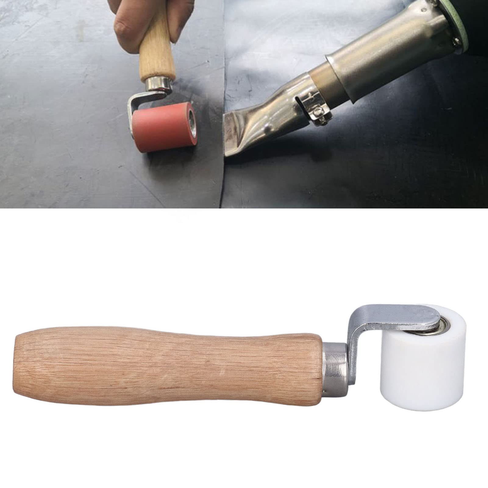Rodillo de Costura, Rodillo de Silicona de Mano para Altas Temperaturas, Rodillo para Empapelar, Rodamiento de 2 Vías Rodillo de Presión de Mano de 28 Mm / 1,1 Pulg. de Ancho, para Soldadura, Impermea