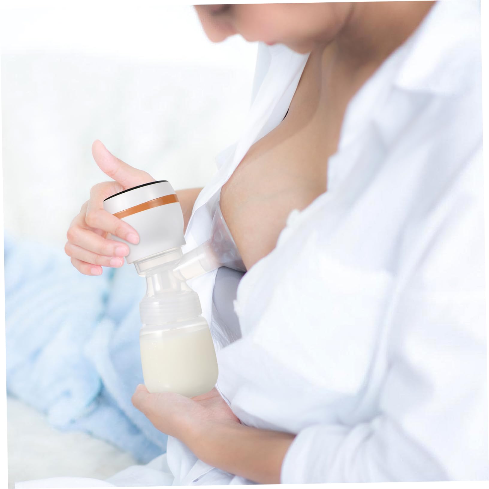 ibasenice 2 Pièces Version Anglaise Jaune Bouteille Biscuits De Lactation Tétines Pour Bébé Pompes Électriques Portatif Électrique Tire Lait Electrique Tire-lait Sans Fil Polypropylène (pp)
