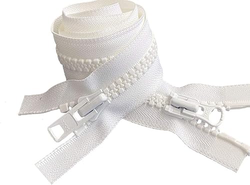 Miniatura 1 de YKK #10 36 pulgadas plástico moldeado bidireccional resistente Vislon separador (chaqueta) cremallera para coser abrigo, chaqueta, abrigo de