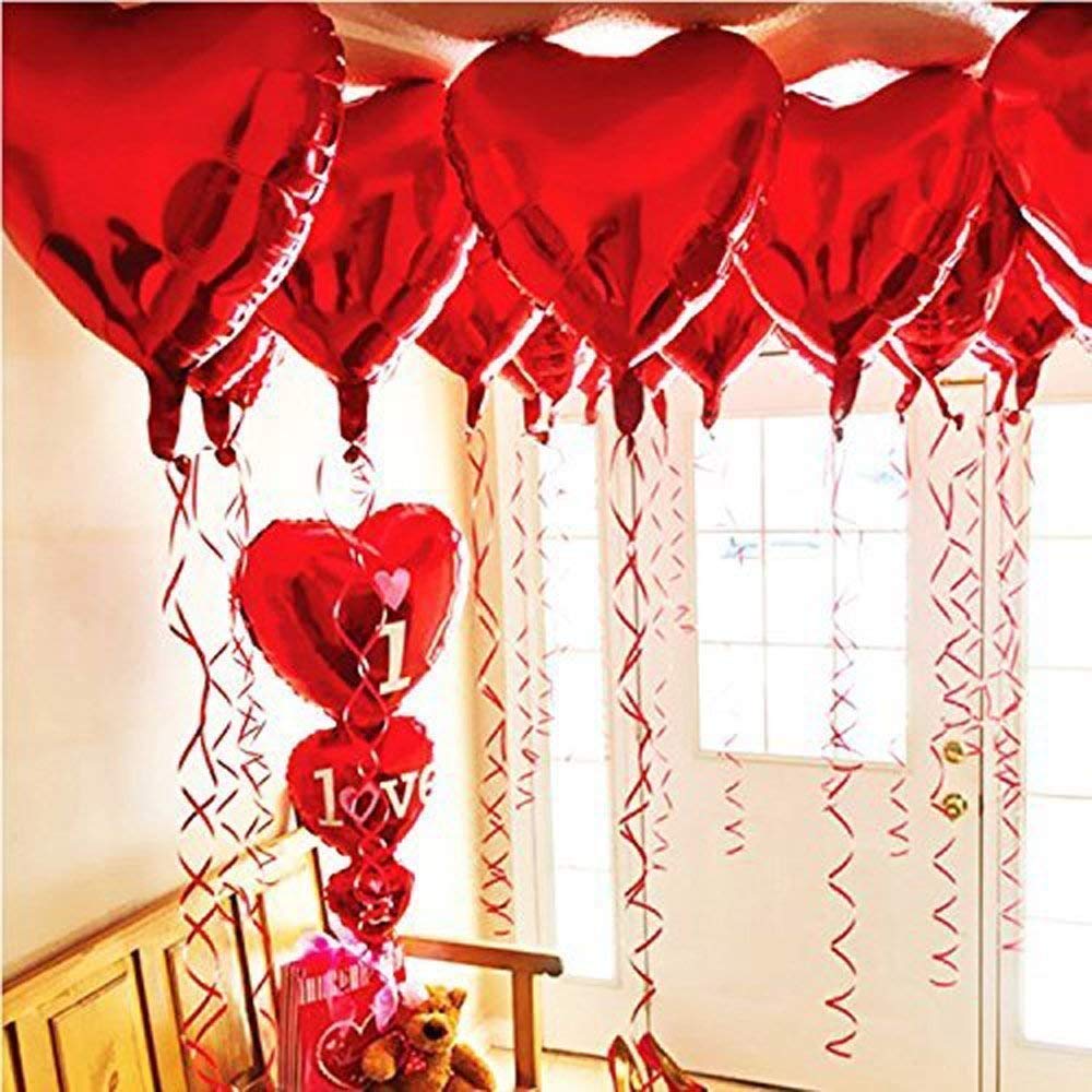 Soochat Red Heart Balloons and LOVE Balloons Kit for Valentine's Day Wedding Birthday Party Decorations 11Pcs