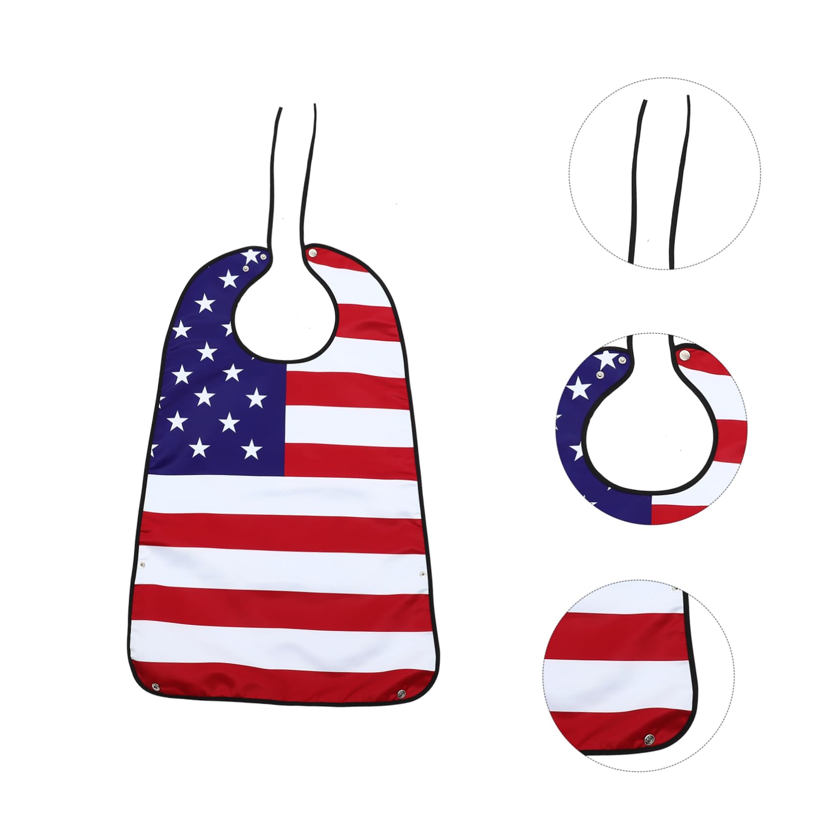 Mobestech 3stücke Erwachsenen Lätzchen Mit Verstellbarem Verschluss Wasserdichter Kleiderschutz Für Senioren Im American Flag Design Für Schutz Beim Trinken